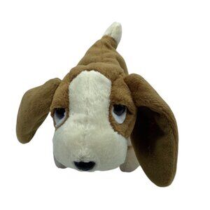 Ty Beanie Baby Tracker Basset Hound Dog Plush 1998 Brown White Stuffed Animal 8"